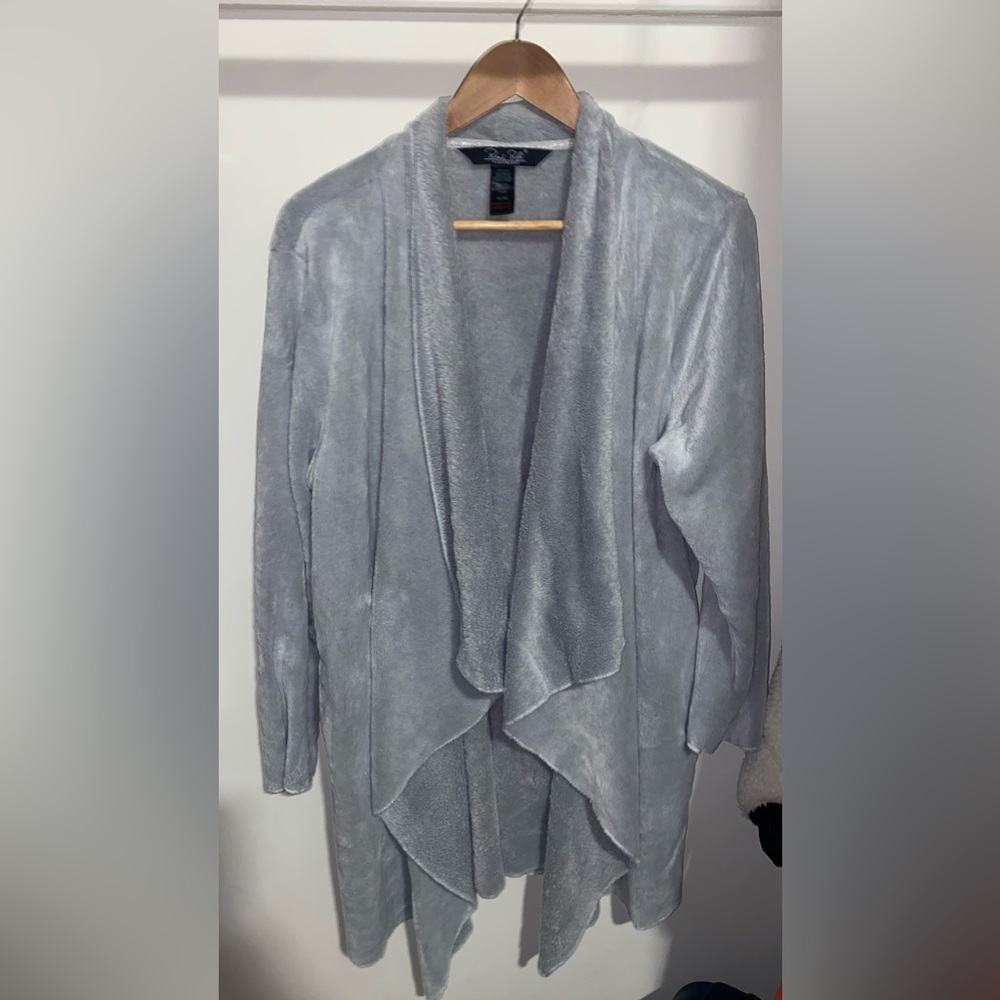 Fleece grey robe